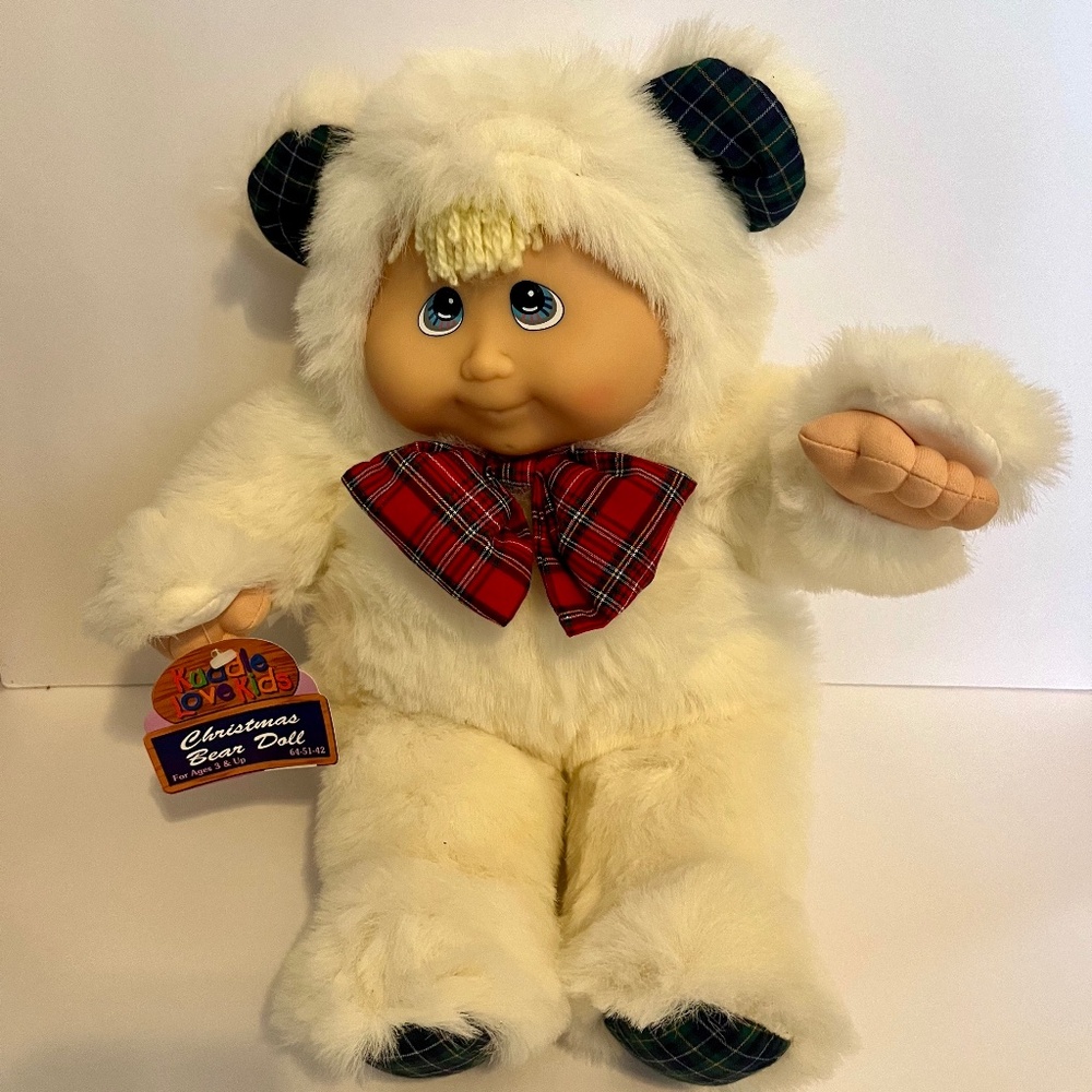 Kuddle Love Kids Doll Christmas Bear Doll Plush 15" 1998 Vintage NWT